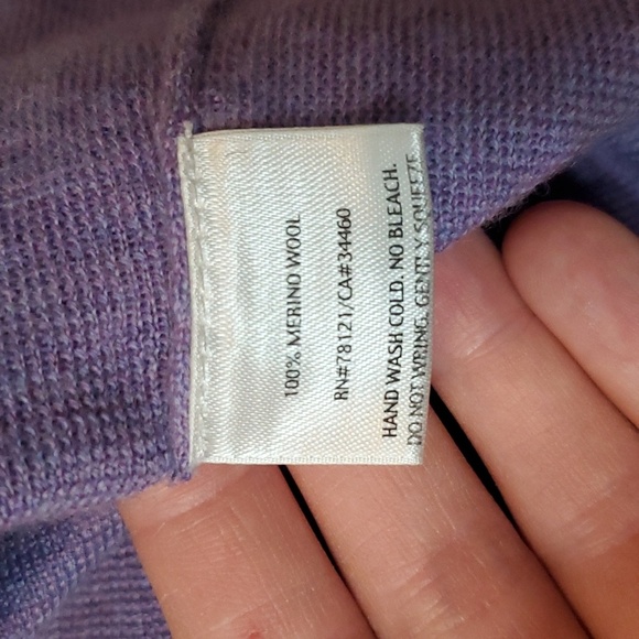 Eileen Fisher 100% merino wool Sleeveless Top. Heathered purple, pink touch. M. - Picture 5 of 11